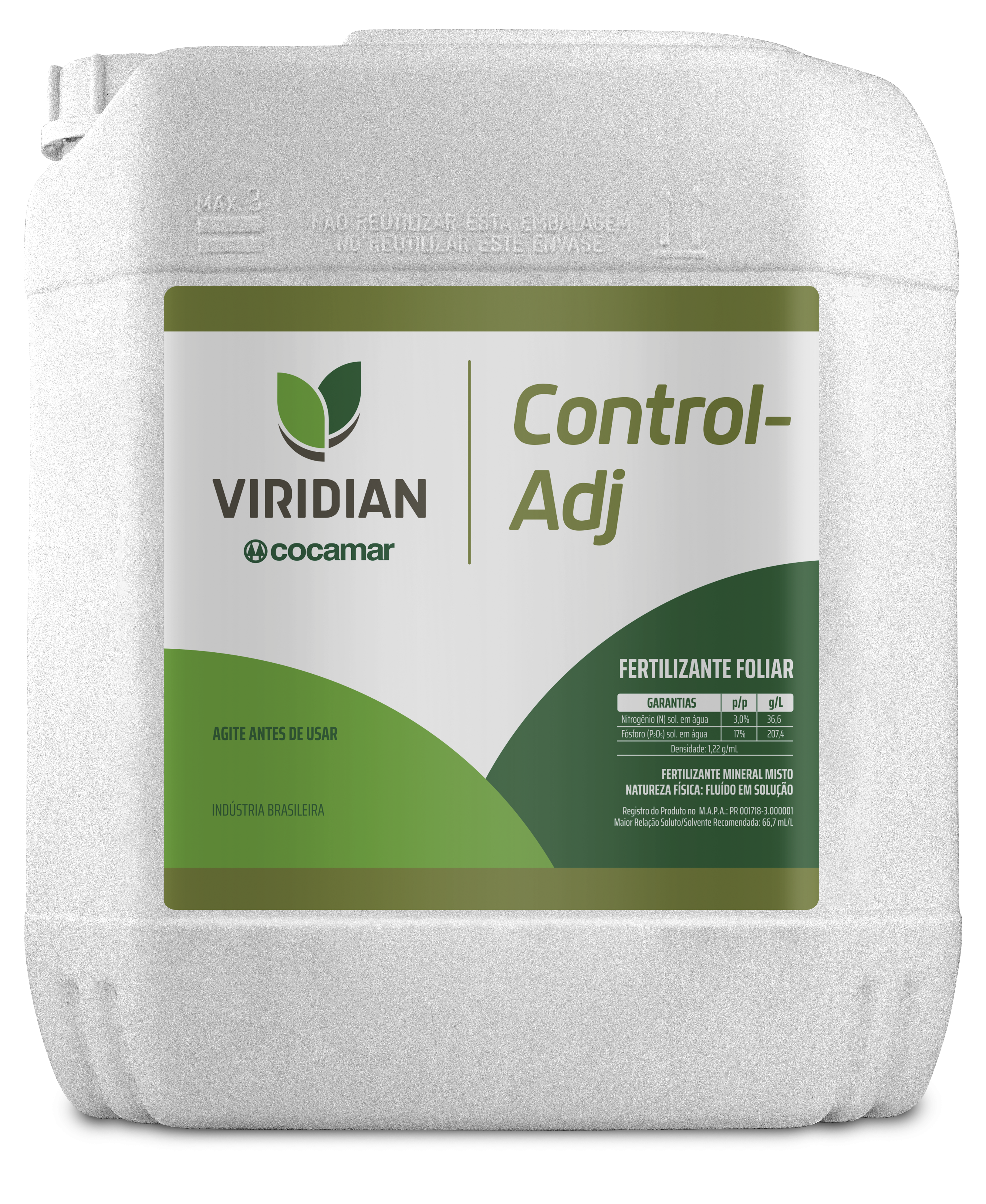 Embalagem Viridian Control-Adj