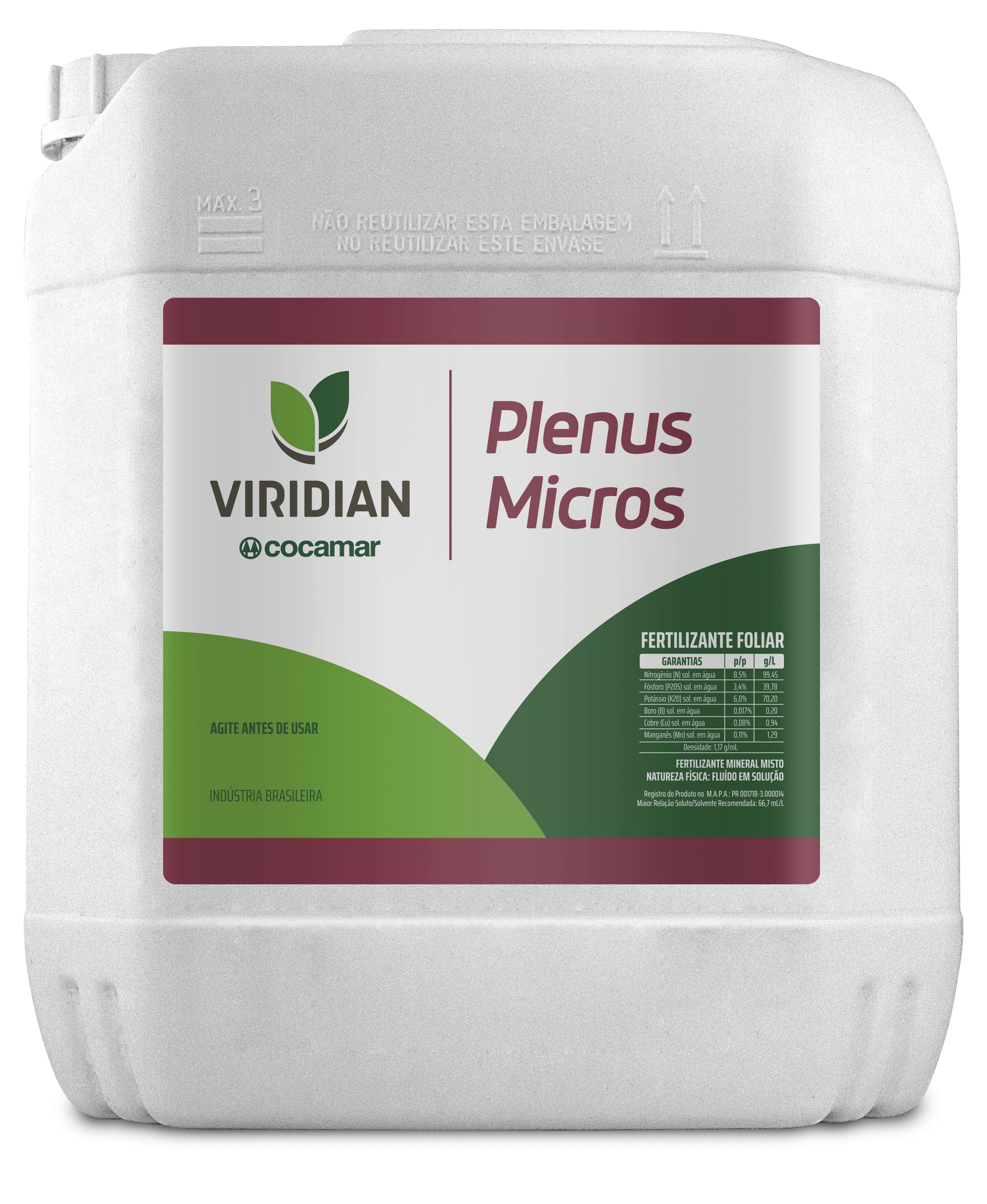 Embalagem Viridian Plenus Micros