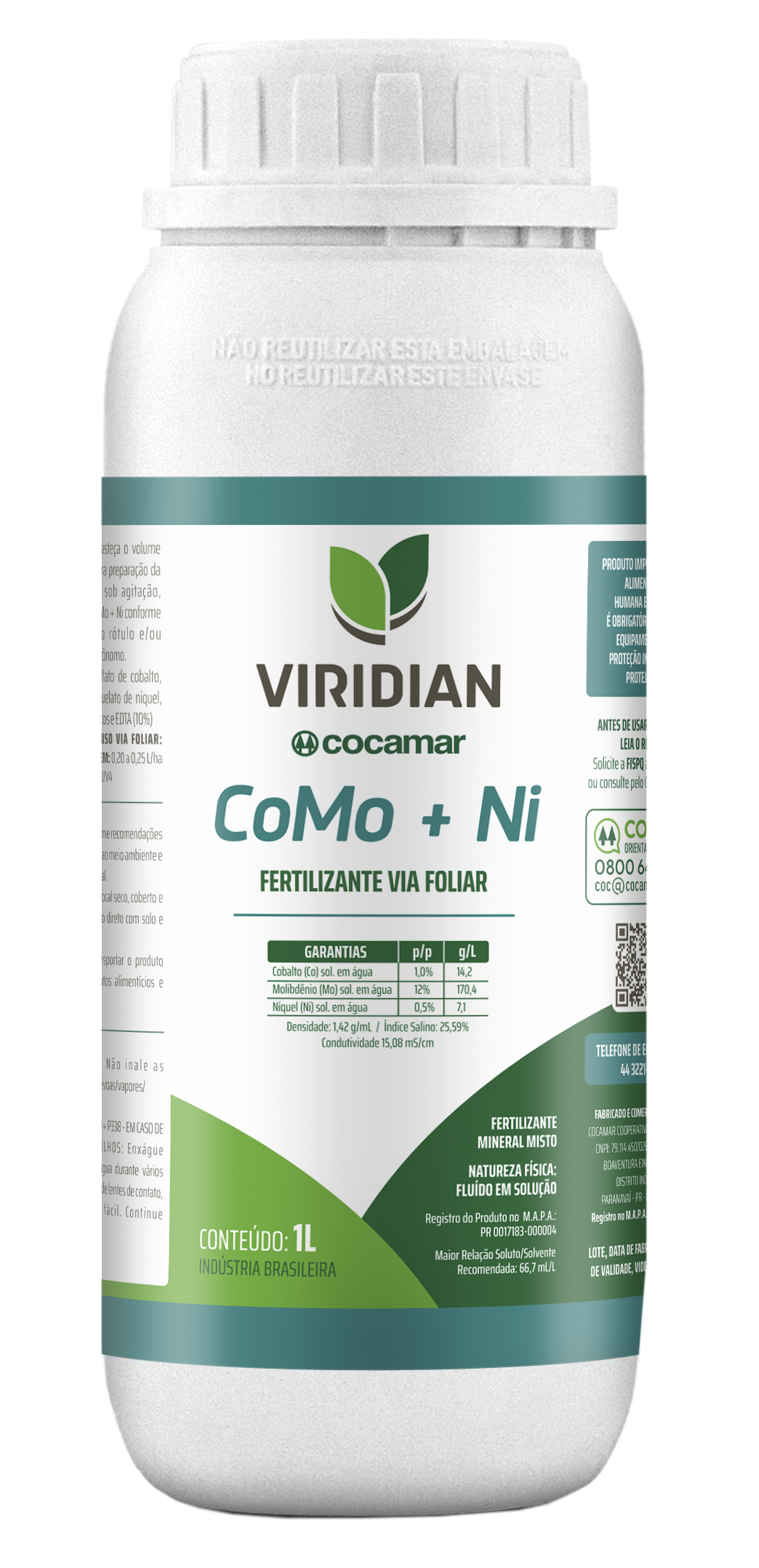 Embalagem Viridian CoMo + Ni